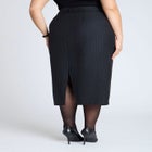 Pinstripe Column Midi Skirt image number null