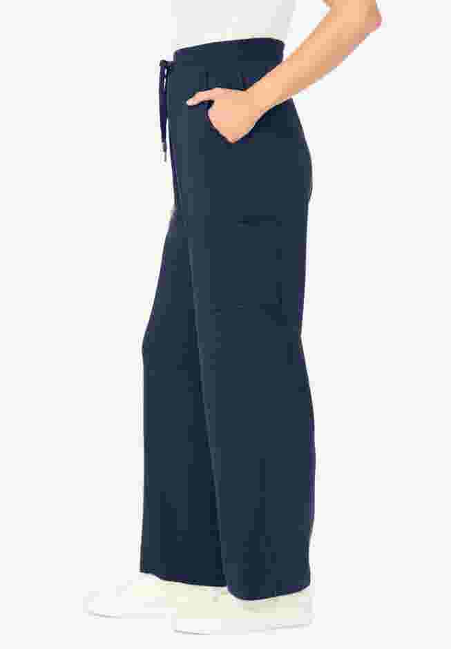 Womens Plus-Size Knit Pull-On Drawstring Cargo Pants image number 2