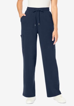 Knit Pull-On Drawstring Cargo Pants