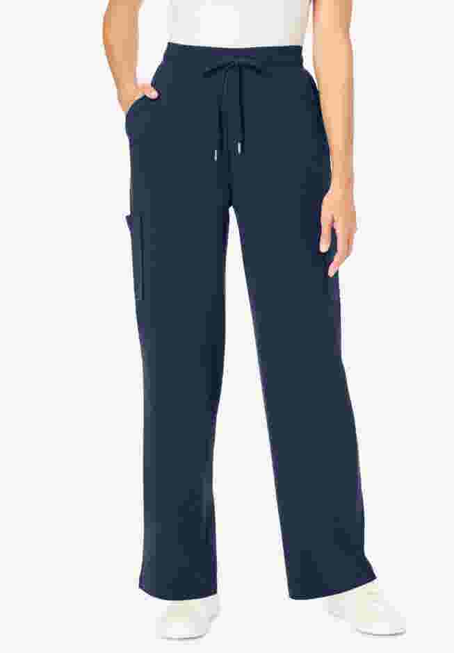 Womens Plus-Size Knit Pull-On Drawstring Cargo Pants image number 0