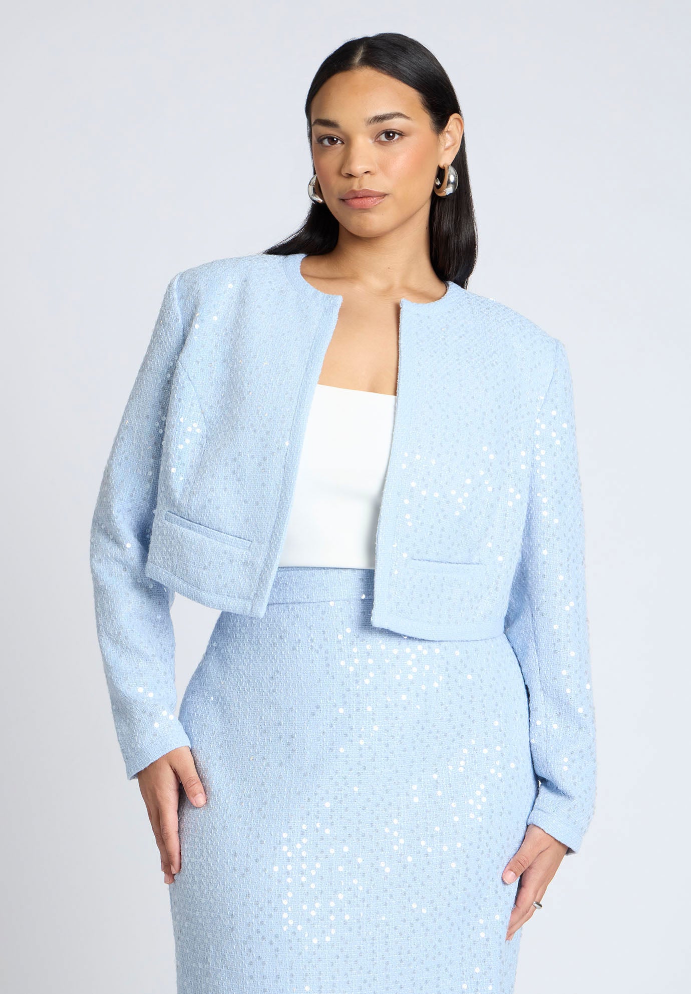 Sequin Tweed Jacket image number 0