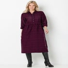 Plaid flannel A-line shirtdress image number null