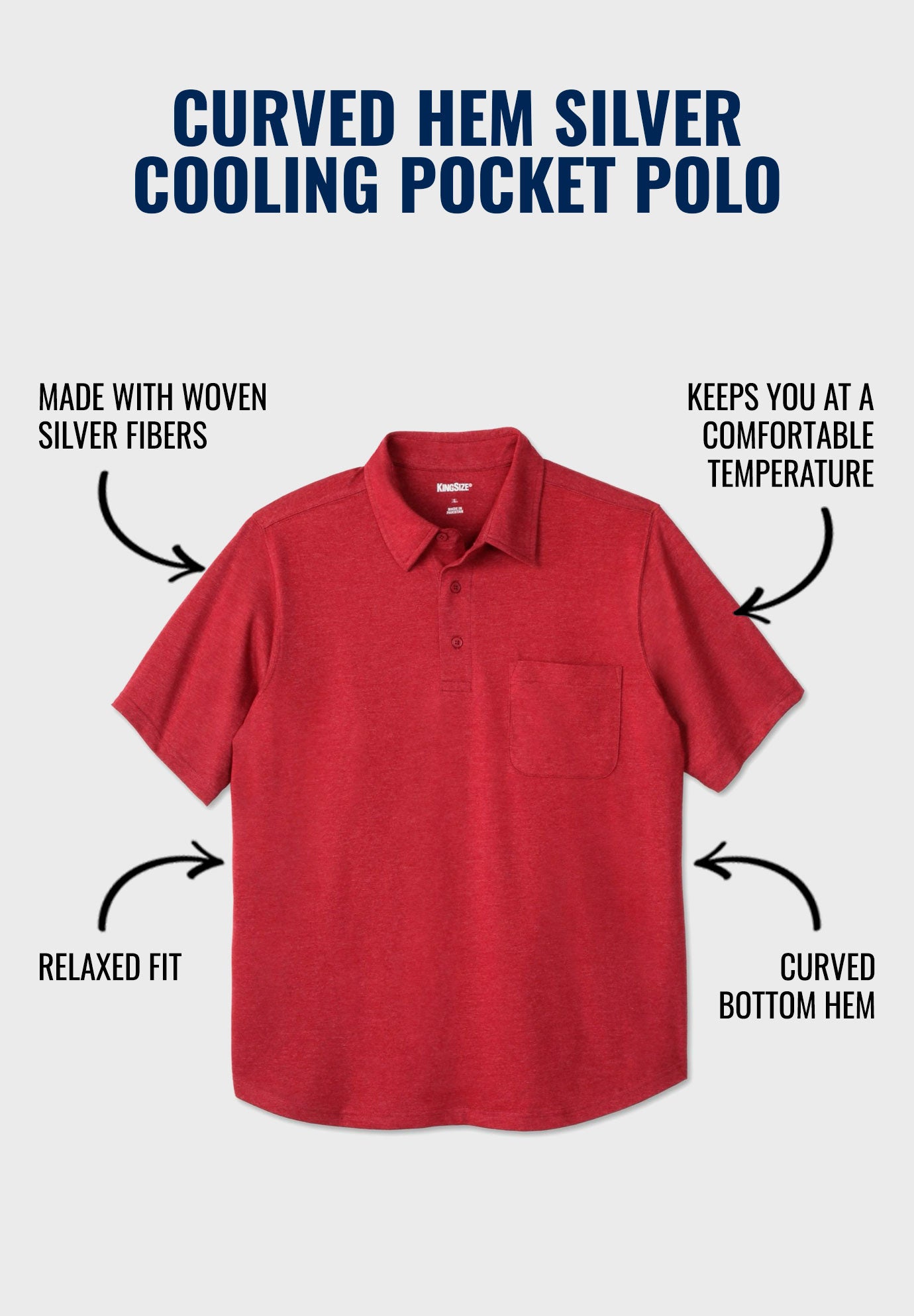 SILVER Cooling Pocket Polo image number 4