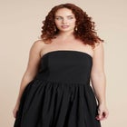  Strapless Flare Midi Dress image number null
