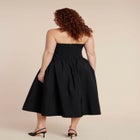  Strapless Flare Midi Dress image number null
