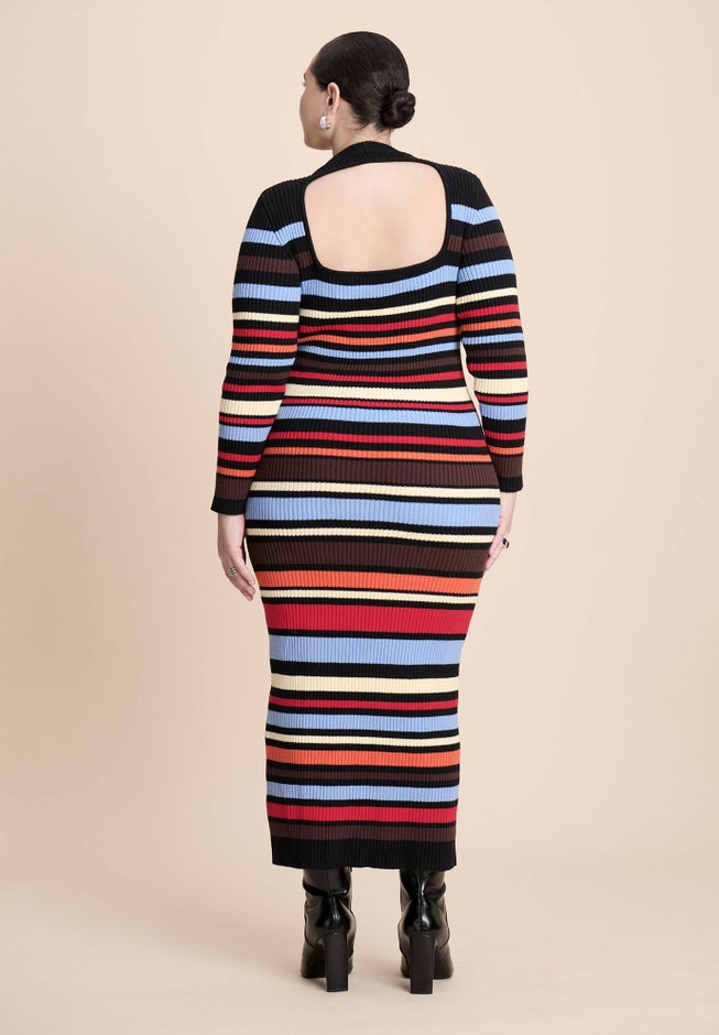 Variegated Stripe Maxi Dress image number 3