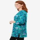 Perfect Printed Three-Quarter-Sleeve Scoopneck Tunic image number null