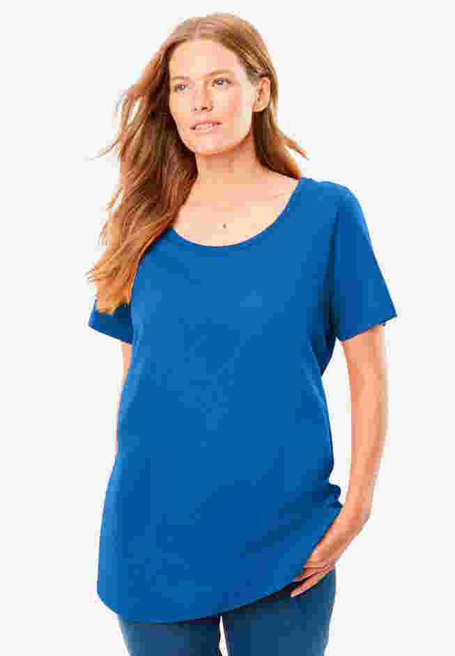 Perfect Printed Short-Sleeve Scoopneck Tee image number 7