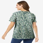 Perfect Printed Short-Sleeve Scoopneck Tee image number null