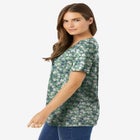 Perfect Printed Short-Sleeve Scoopneck Tee image number null
