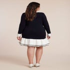  Contrast Tipping Flounce Mini Dress image number 1