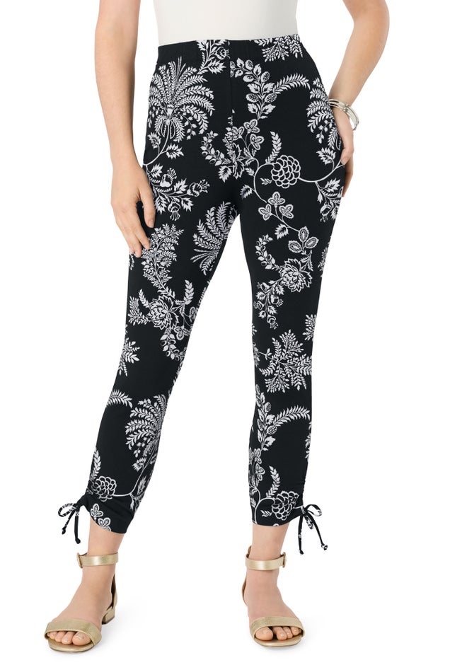 Side Tie Ruched Capri image number 1