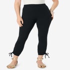 Side Tie Ruched Capri image number null