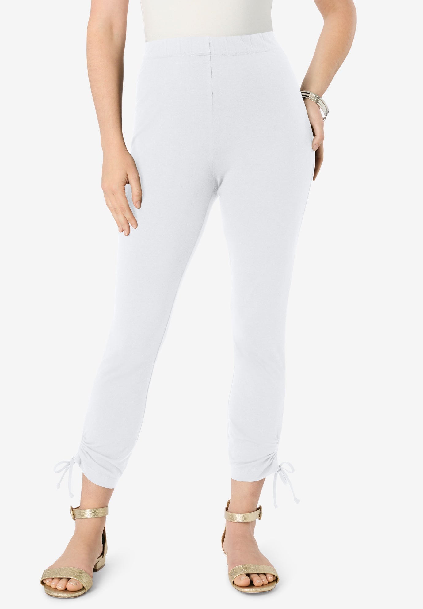 Side Tie Ruched Capri image number 0