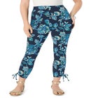 Side Tie Ruched Capri image number null