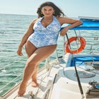 Ruffle V-Neck One Piece Swimsuit image number null