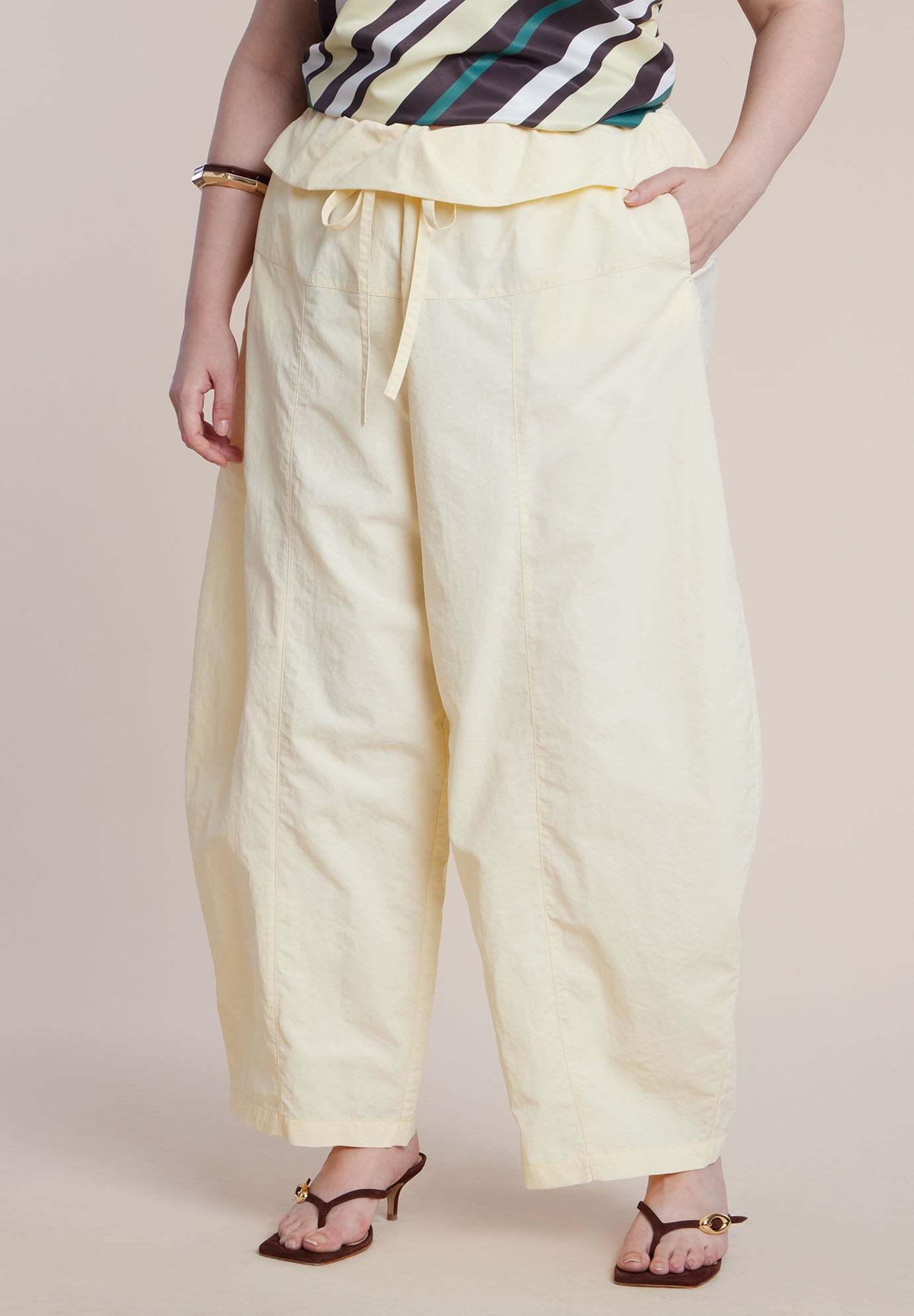 Foldover Tie Waist Pant image number 1
