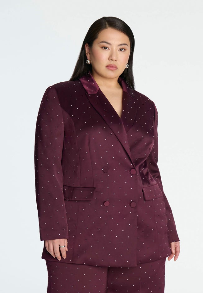 Rhinestone Embellished Blazer image number 1
