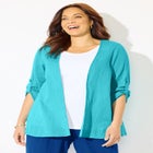 AnyWear Pucker Cotton Cardigan image number null