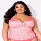 Sweetheart Shirred Tankini Top image number 3