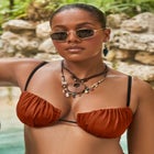 Shirred Underwire Bikini Top image number null