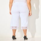 Ponte Knit Lace Capri image number null