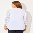 Textured Lace Knit Top image number null