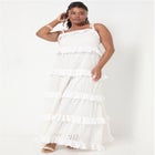 Eyelet Tiered Maxi Dress image number null