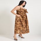 Bow-Detailed Midi Dress image number null