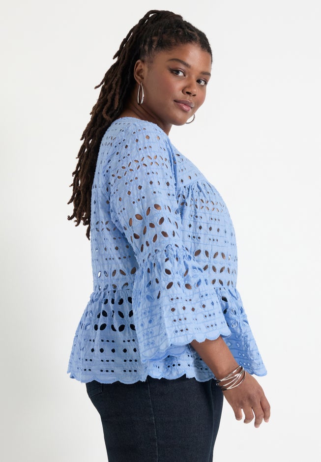 Flounce Peplum Top image number null