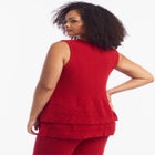 Ruffled-Hem Peplum Tank Top image number null