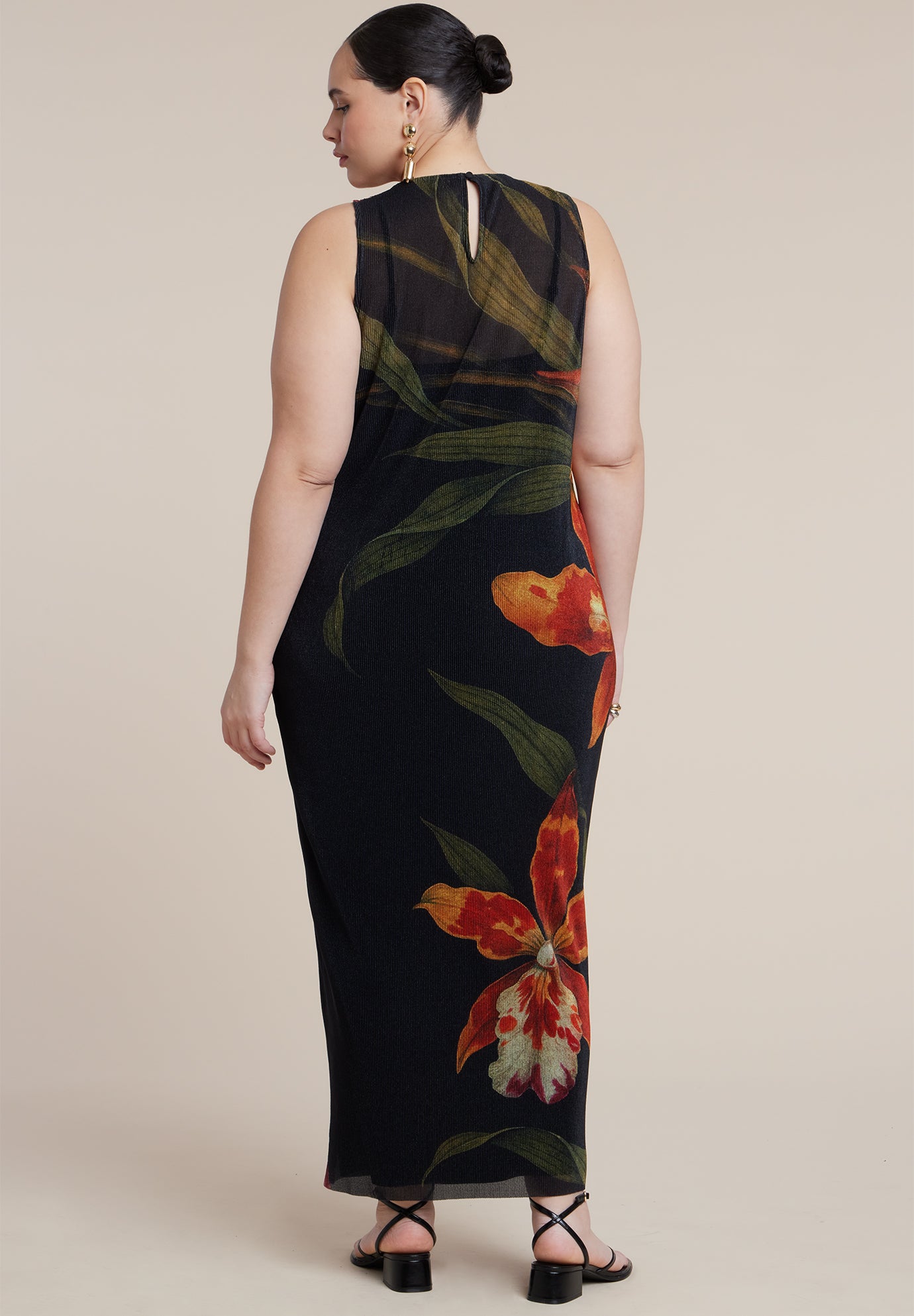  Pleated Chiffon Dress  image number 5