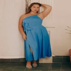  Floral Applque Midi Dress  image number 0