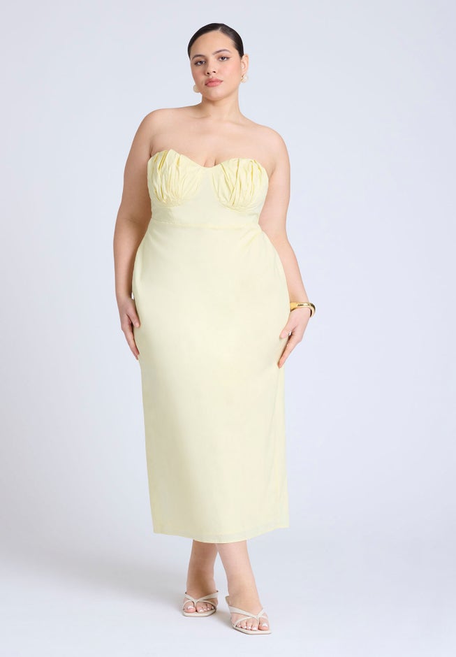  Cup Detail Poplin Column Dress  image number 1