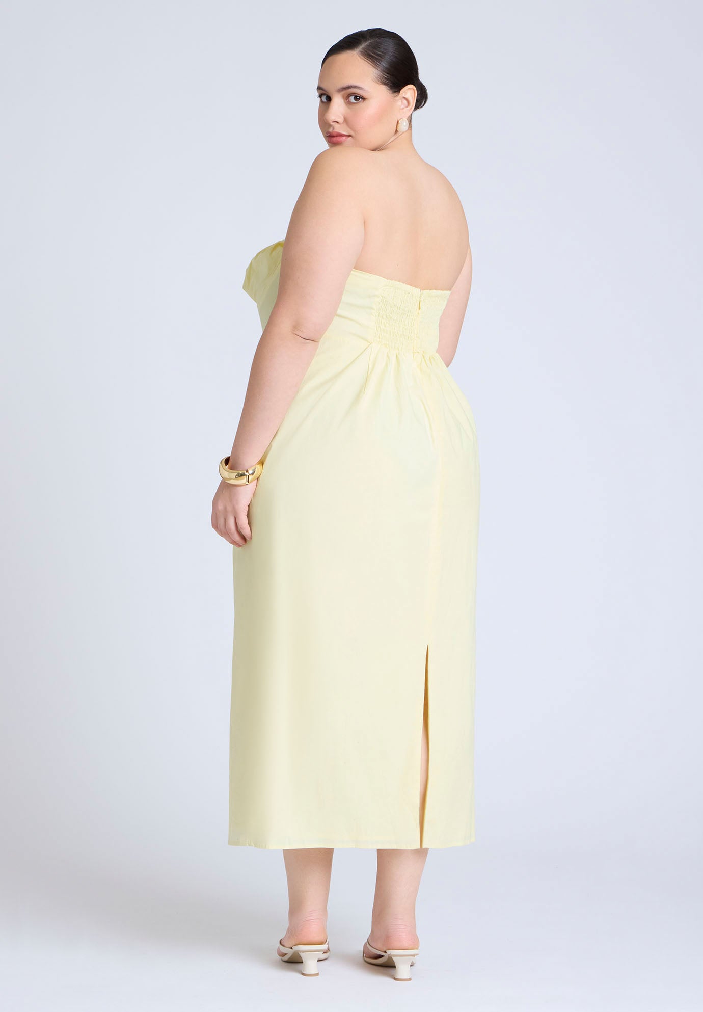  Cup Detail Poplin Column Dress  image number 2