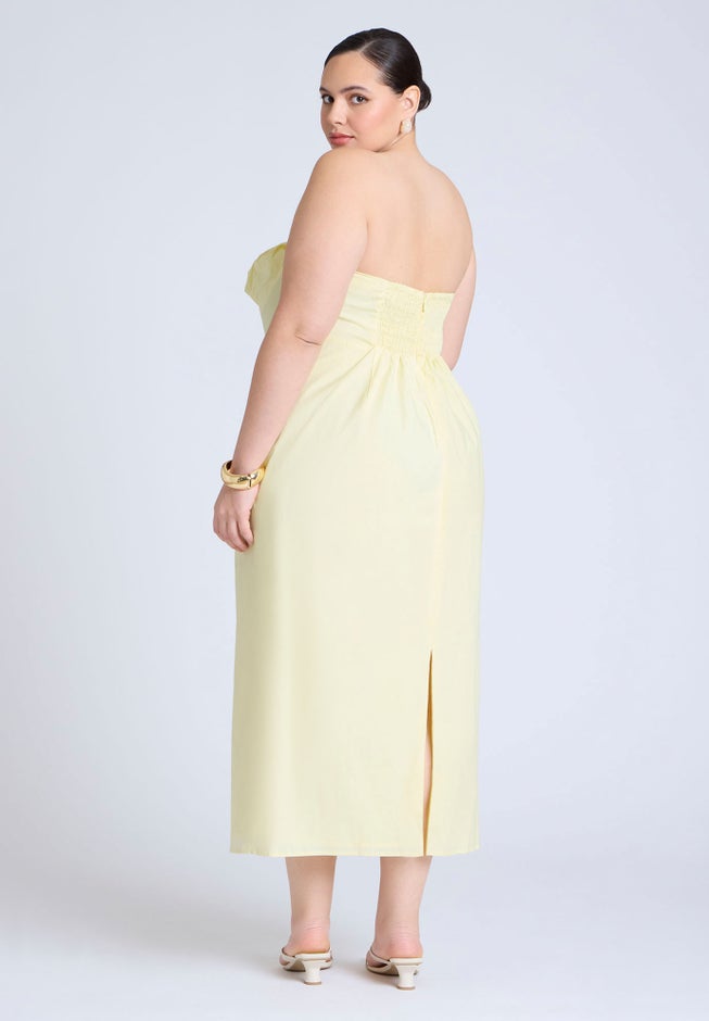  Cup Detail Poplin Column Dress  image number 2