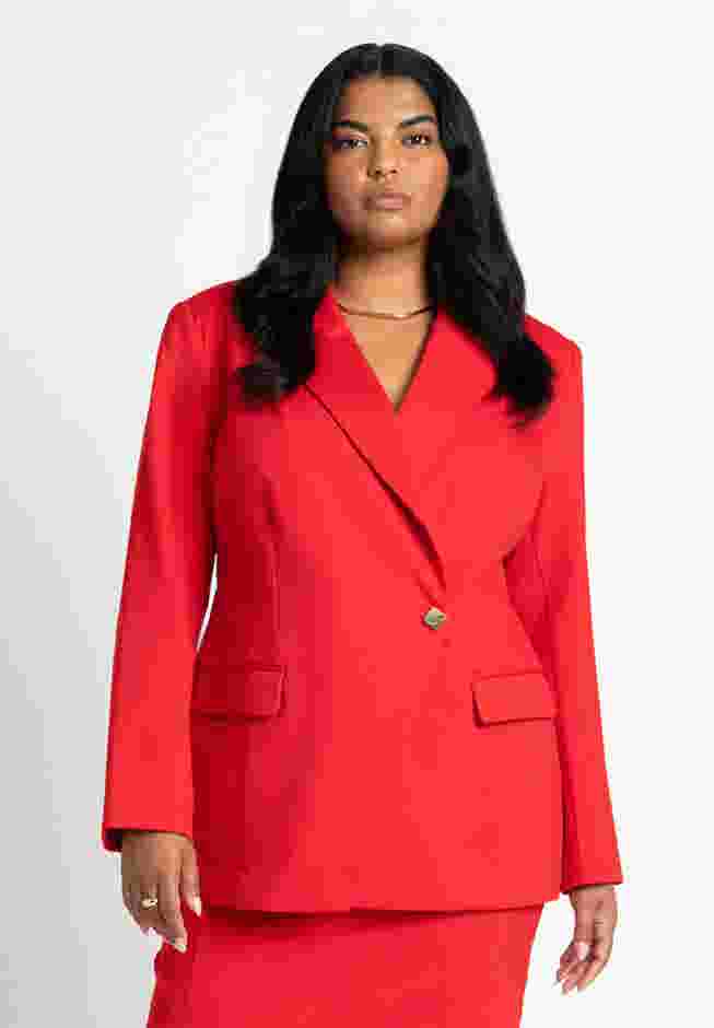Asym Closure Stretch Blazer image number 1