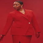 Asym Closure Stretch Blazer image number null