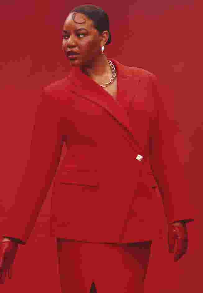 Asym Closure Stretch Blazer image number 0