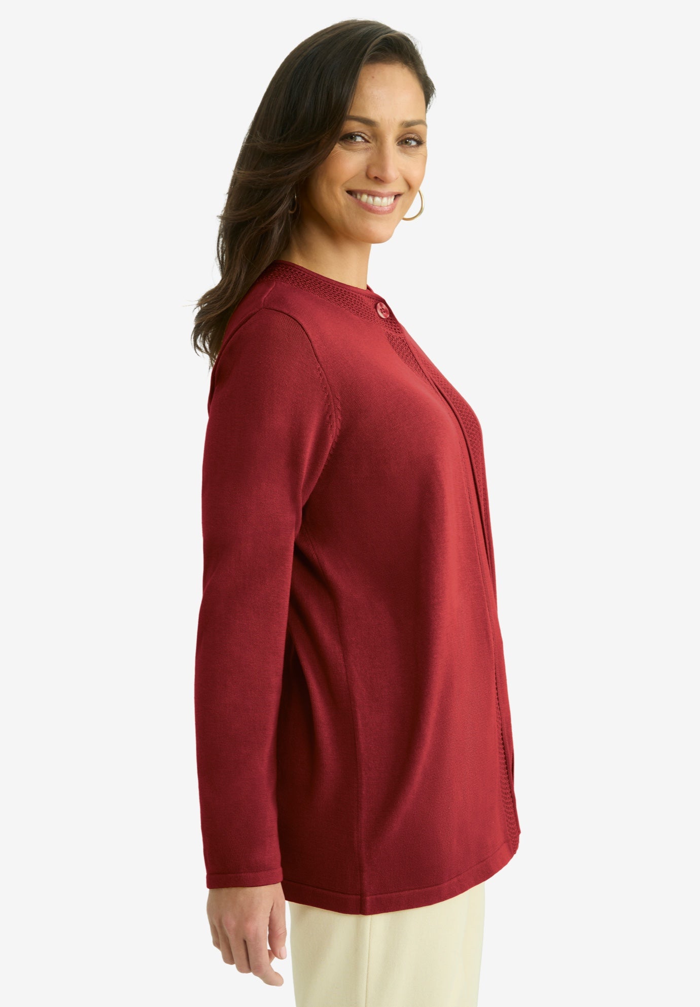 Crochet Trim Cardigan image number 2