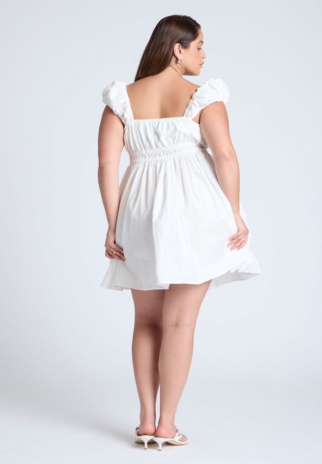Poplin Flare Mini Dress image number null