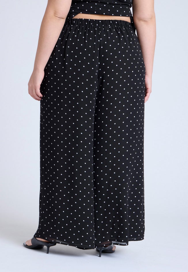 Wide Leg Polka Dot Pant image number null