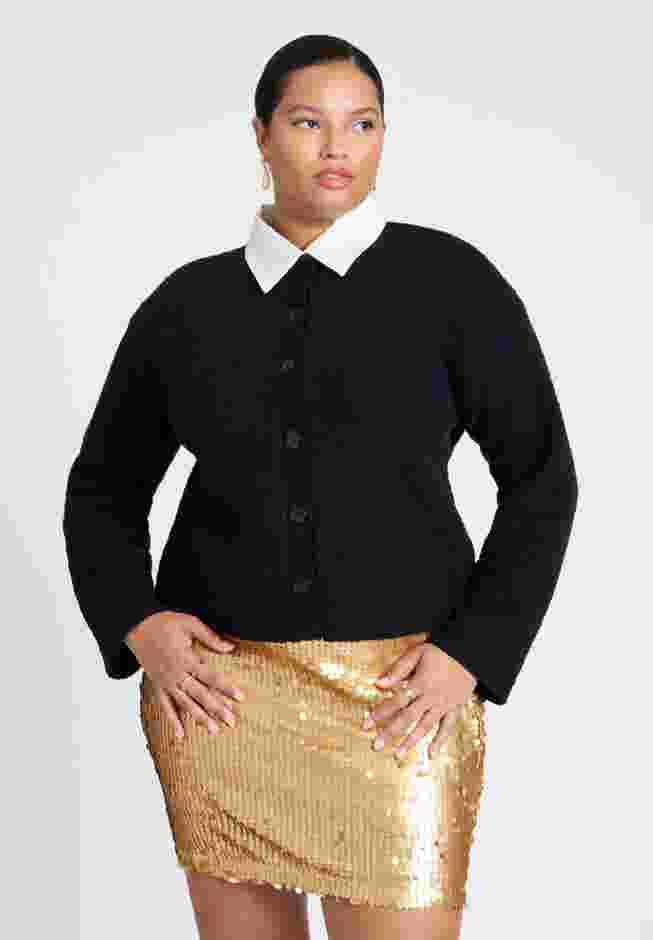 Knitted Cardigan Twofer Jacket image number 0
