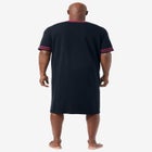 Short-Sleeve Jersey Henley Nightshirt image number null