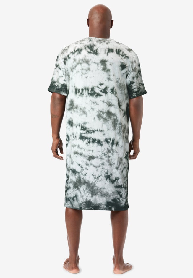 Short-Sleeve Jersey Henley Nightshirt image number 3