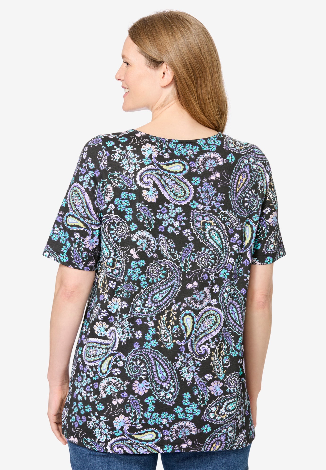 Printed Perfect Square-Neck Tee image number 1