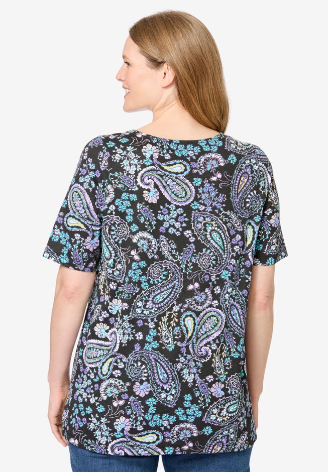 Printed Perfect Square-Neck Tee image number 1