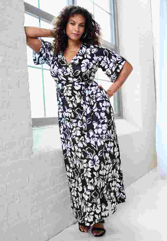 Ultrasmooth® Faux Wrap Maxi Dress image number 0