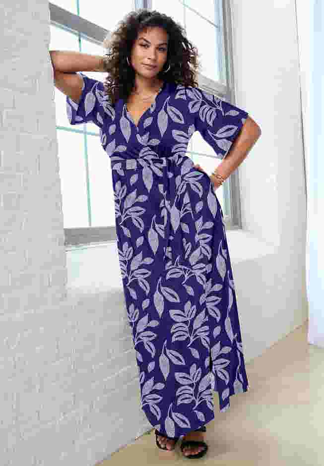 Ultrasmooth® Faux Wrap Maxi Dress image number 0