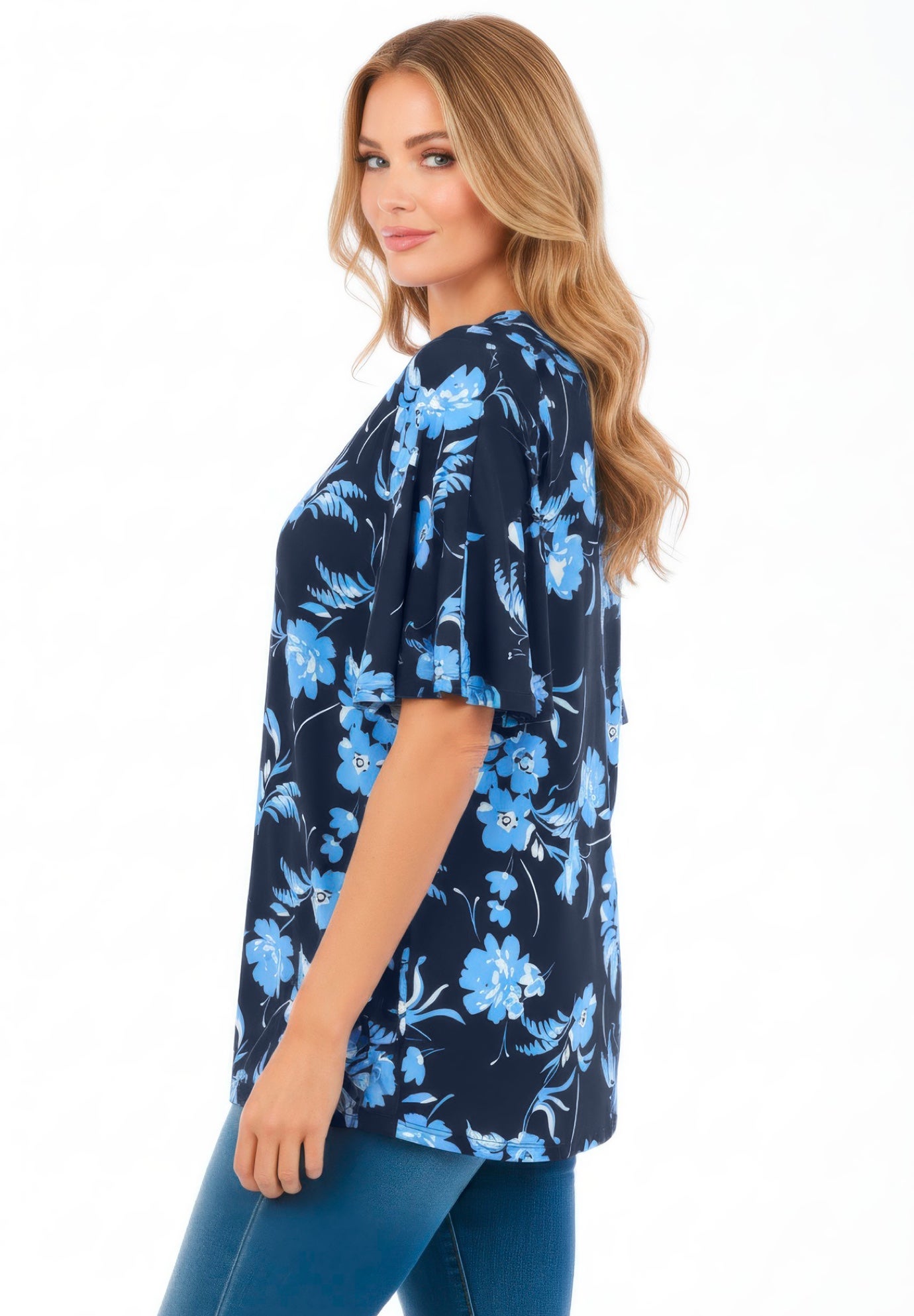 Flutter Sleeve Ultrasmooth&reg; Fabric Tee image number 1